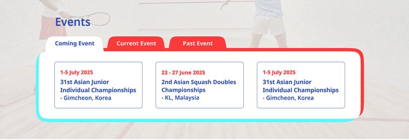 Events Tabs